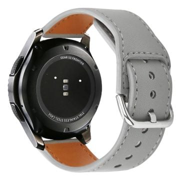 KALEBOL KLB-KCPU-001 Samsung Galaxy Watch 46mm / Huawei Watch 4 Pro 22mm Smart klockarmband Armband i veganläder - Grå