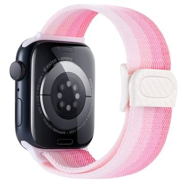 Apple Watch Series 41mm - 40mm - 38mm Klockarmband Elastiskt nylonarmband - Gradient Rosa