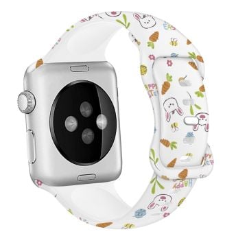 Apple Watch Ultra 2 Ultra 49mm / 9 8 7 45mm / 6 5 4 SE (2022) / (2023) / SE 44mm / 3 2 1 42mm Mönster Silikon Klockarmband - Påskmönster 2