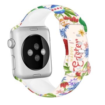 Apple Watch Ultra 2 Ultra 49mm / 9 8 7 45mm / 6 5 4 SE (2022) / (2023) / SE 44mm / 3 2 1 42mm Mönster Silikon Klockarmband - Påskmönster 5