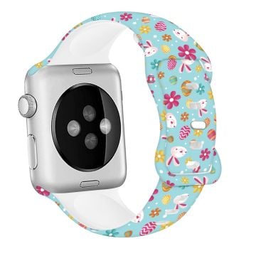 Apple Watch Series 41mm - 40mm - 38mm Sportarmband Silikonmönster Klockarmband - Påskmönster 4