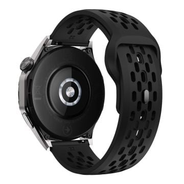 Garmin Venu 3 / Venu 2 / Vivoactive 4 22mm klockarmband ihåligt silikonarmband ersättning - Svart