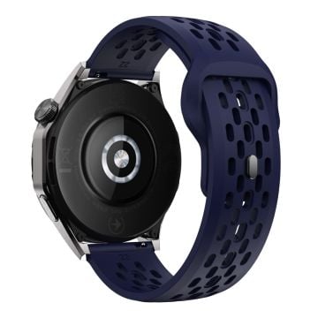 Garmin Venu 3 / Venu 2 / Vivoactive 4 22mm klockarmband ihåligt silikonarmband ersättning - Midnattsblå