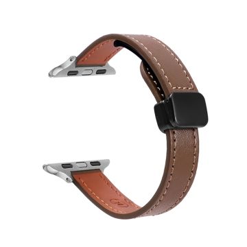 Apple Watch Series 41mm - 40mm - 38mm Klockarmband Mikrofiber Läderarmband - Karamell