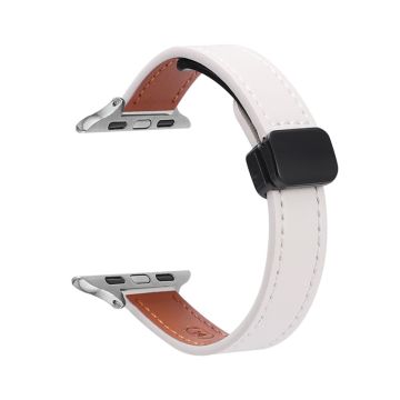 Apple Watch Series 41mm - 40mm - 38mm Klockarmband Mikrofiber Läderarmband - Beige Aprikos