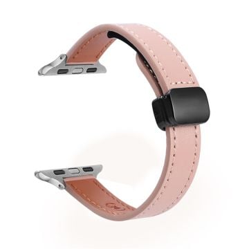 Apple Watch Series 41mm - 40mm - 38mm Klockarmband Mikrofiber Läderarmband - Rosa