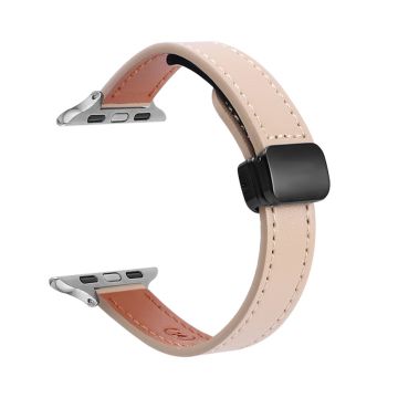 Apple Watch Series 41mm - 40mm - 38mm Klockarmband Mikrofiber Läderarmband - Aprikos