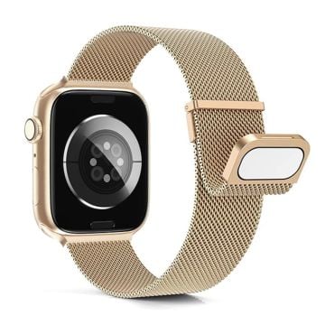 Apple Watch Series 41mm - 40mm - 38mm Milanese Mesh Loop Magnetiskt klockarmband - Roséguld