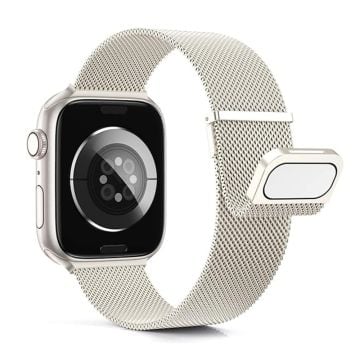 Apple Watch Series 41mm - 40mm - 38mm Milanese Mesh Loop Magnetiskt klockarmband - Stjärnljus