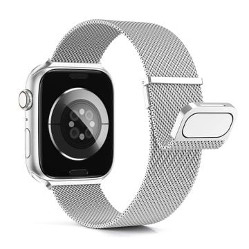 Apple Watch Series 41mm - 40mm - 38mm Milanese Mesh Loop Magnetiskt klockarmband - Silver