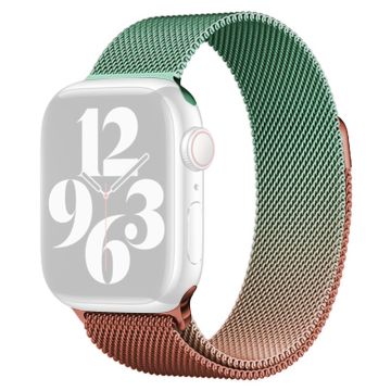 Apple Watch Series 41mm - 40mm - 38mm Watch Band Gradient Magnetic Strap - Orange+Light Green