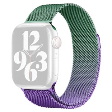 Apple Watch Series 41mm - 40mm - 38mm Watch Band Gradient Magnetic Strap - Purple+Light Green