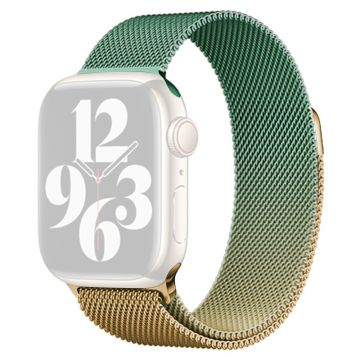 Apple Watch Series 41mm - 40mm - 38mm Watch Band Gradient Magnetic Strap - Gold+Light Green