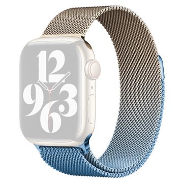 Apple Watch Series 41mm - 40mm - 38mm Watch Band Gradient Magnetic Strap - Gold+Blue