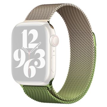 Apple Watch Series 41mm - 40mm - 38mm Watch Band Gradient Magnetic Strap - Gold+Green