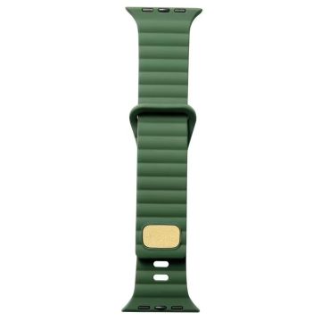 Apple Watch Series 41mm - 40mm - 38mm Strap Silicone Replacemnet Band - Blackish Green