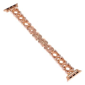 Crossed Ring Watch Strap Apple Watch Series 41mm - 40mm - 38mm Zinc Alloy Wrist Band - Rose Gold