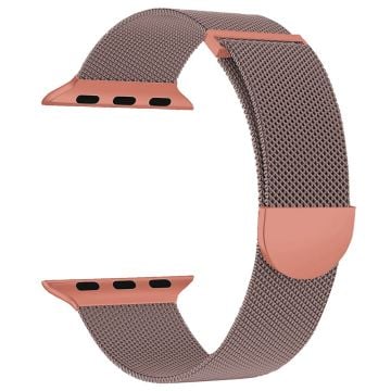 Apple Watch Series 41mm - 40mm - 38mm Watch Band Milanese Magnetic Strap - Pink+Orange