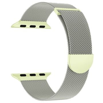 Apple Watch Series 41mm - 40mm - 38mm Watch Band Milanese Magnetic Strap - Starlight+Green