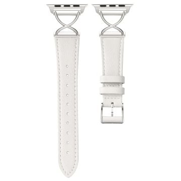 Apple Watch Series 41mm - 40mm - 38mm Electroplated Buckle Watch Strap - Apricot