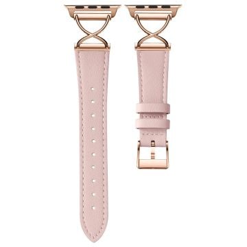 Apple Watch Series 41mm - 40mm - 38mm Electroplated Buckle Watch Strap - Pink