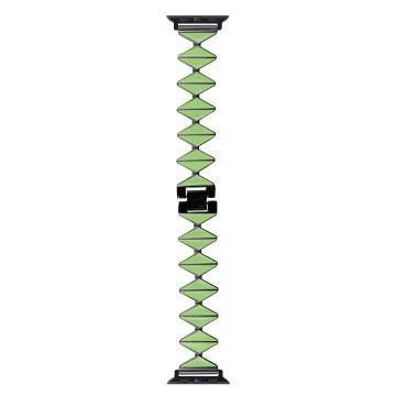 Apple Watch Series 41mm - 40mm - 38mm Watch Band Zinc Alloy Epoxy Strap - Green / Black Buckle