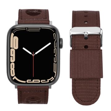 Apple Watch Series 41mm - 40mm - 38mm Nylon Watch Band Waterproof Replacement Strap - Dark Brown