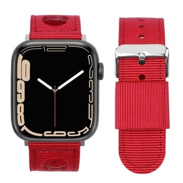 Apple Watch Series 41mm - 40mm - 38mm Nylon Watch Band Waterproof Replacement Strap - Red