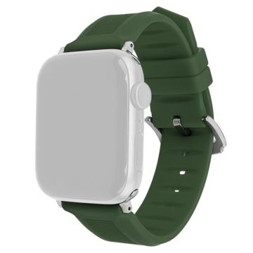 Apple Watch Series 41mm - 40mm - 38mm Silicone Watch Band Adjustable Strap - Army Green