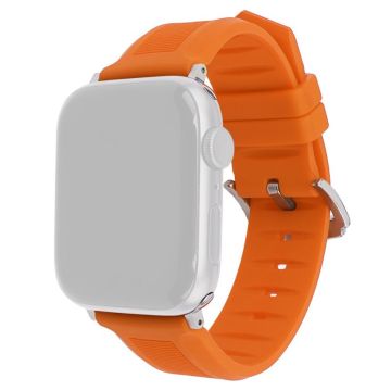 Apple Watch Series 41mm - 40mm - 38mm Silicone Watch Band Adjustable Strap - Orange