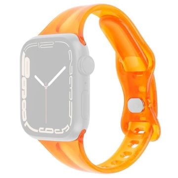 Apple Watch Series 41mm - 40mm - 38mm Silicone Watch Band Adjustable Strap - Orange