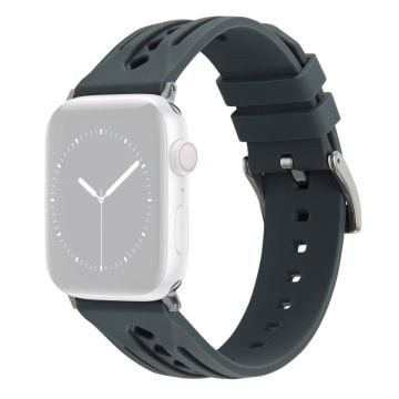 Apple Watch Series 41mm - 40mm - 38mm Watch Strap Hollow Silicone Band - Grey