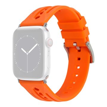 Apple Watch Series 41mm - 40mm - 38mm Watch Strap Hollow Silicone Band - Orange