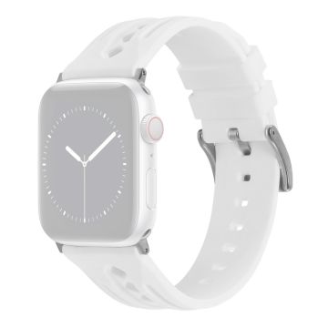 Apple Watch Series 41mm - 40mm - 38mm Watch Strap Hollow Silicone Band - White