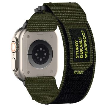 Apple Watch Series 41mm - 40mm - 38mm Nylon Band Sticky Magic Clasp Bracelet - Army Green