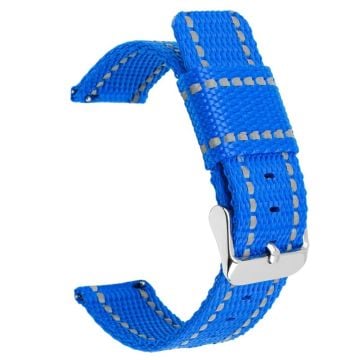 Huawei Watch GT 3 42mm / Watch GT 3 Pro 43mm Wrist Strap 20mm Texture Nylon Watch Strap - Dark Blue / Reflective Strip