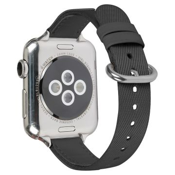 Nylon Braided Strap Apple Watch Series 9 8 7 41mm / 6 5 4 SE (2022) SE (2023) SE 40mm / 3 2 1 38mm Wrist band  - Black