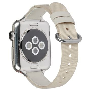 Nylon Braided Strap Apple Watch Series 9 8 7 41mm / 6 5 4 SE (2022) SE (2023) SE 40mm / 3 2 1 38mm Wrist band  - Apricot