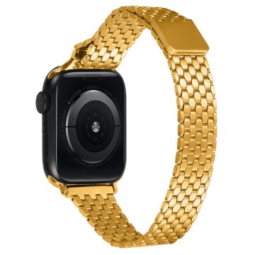 Apple Watch Series 9 8 7 41mm / 6 5 4 SE (2022) SE (2023) SE 40mm / 3 2 1 38mm Stainless Steel Honeycomb Magnetic Buckle Strap - Gold