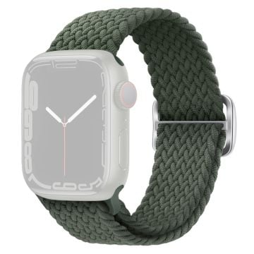 Apple Watch Series 9 8 7 41mm / 6 5 4 SE (2022) SE (2023) SE 40mm / 3 2 1 38mm Watch band Braided Nylon Strap - Dark Olive Green