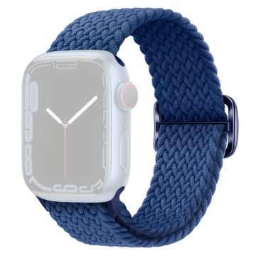 Apple Watch Series 9 8 7 41mm / 6 5 4 SE (2022) SE (2023) SE 40mm / 3 2 1 38mm Watch band Braided Nylon Strap - Sea Blue