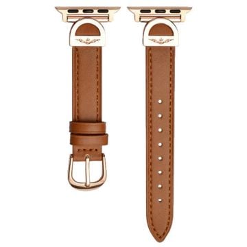 Apple Watch Series 9 8 7 41mm / 6 5 4 SE (2023) SE (2022) SE 40mm / 3 2 1 38mm Watch Straps Microfiber Leather Bracelet Strap - Brown