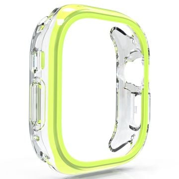 Apple Watch 7 / 8 / 9 41mm Hollow-Out Stöttålig+Flexible Protection Cover Watch Frame Case - Gul