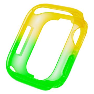 Apple Watch Series 4 / 5 / 6 / SE / SE (2022) 40mm / 7 / 8 / 9 41mm Dual Color Translucent Matte Flexibelt klockfodral - Gul + Grön