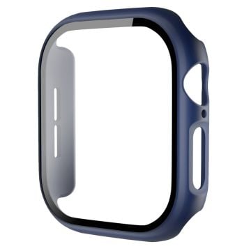 Apple Watch Series 10 46mm Protective Case All-Around Hard Bump Resistant Watch Cover with Tempered Glass Film - Midnight Blue