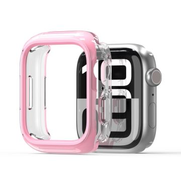 Apple Watch Series 8 41mm / Apple Watch Series 9 41mm / Apple Watch Series 7 41mm DUX DUCIS Camo Series Watch Case PC+TPU Watch Cover Protector - Pink