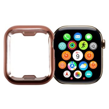 Apple Watch Series 9 / 8 / 7 41mm Klockfodral Flexibelt TPU-skydd Full täckning Galvanisering - Roséguld