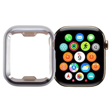 Apple Watch Series 9 / 8 / 7 41mm Watch Case Flexible TPU Cover Full Coverage Electroplating - Silver