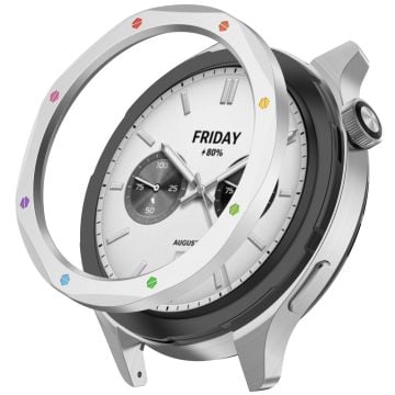 Xiaomi Watch S4 / S4 eSIM Version / S3 / S3 eSIM Version Bezel Ring 316 Stainless Steel Bezel Loop Cover - Silver+Rainbow