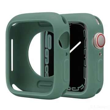 Silicone Protective Case Apple Watch Series 9 / 8 / 7 41mm Candy Color Shockproof Watch Cover - Pine Needle Green